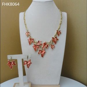 Statement gold plated jewelry set